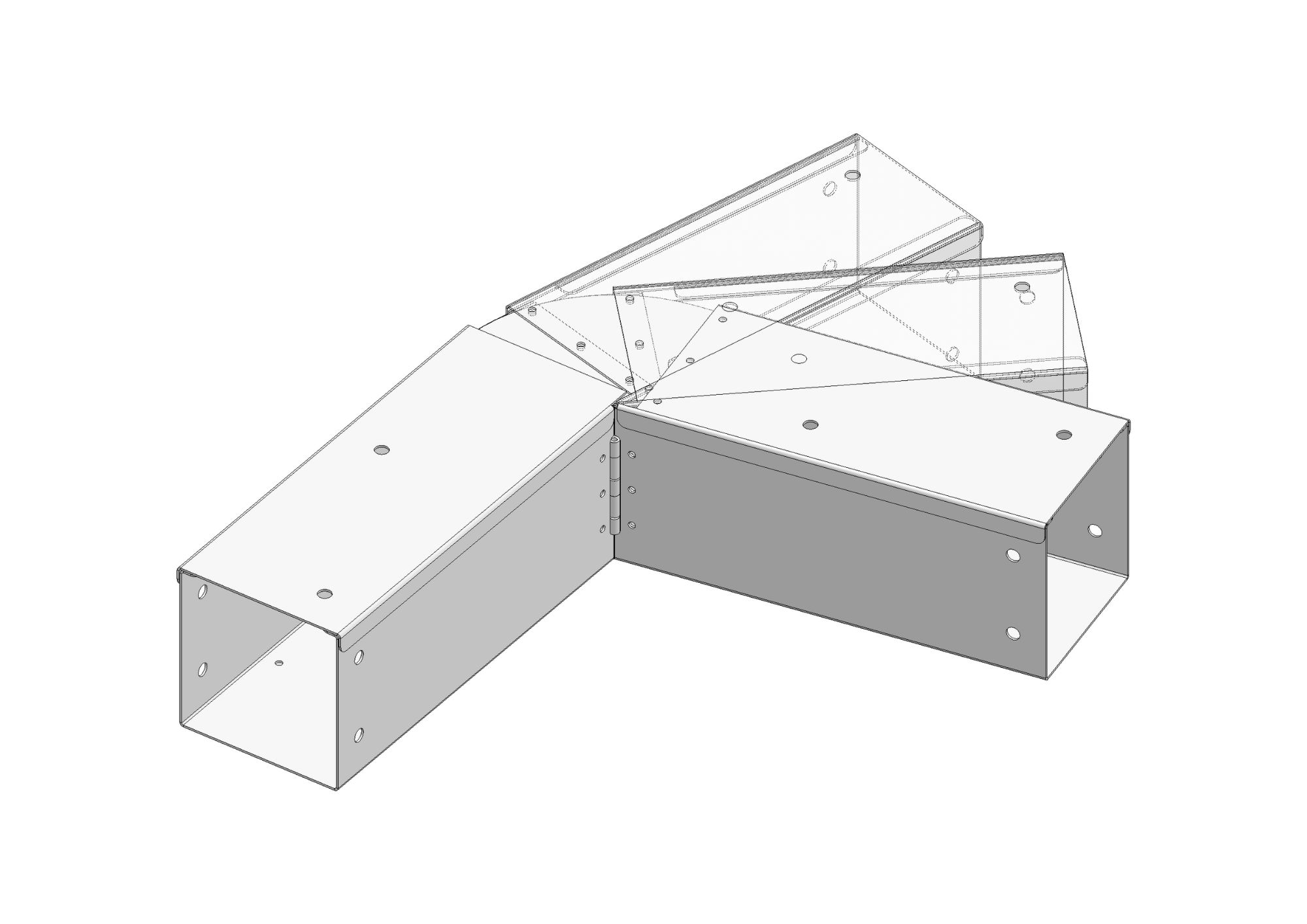 Flexible-Ecke Deckel oben